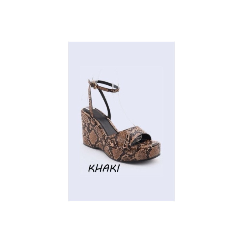 SANDALE AMAZONE COMPENSE KAKI DM511MUL